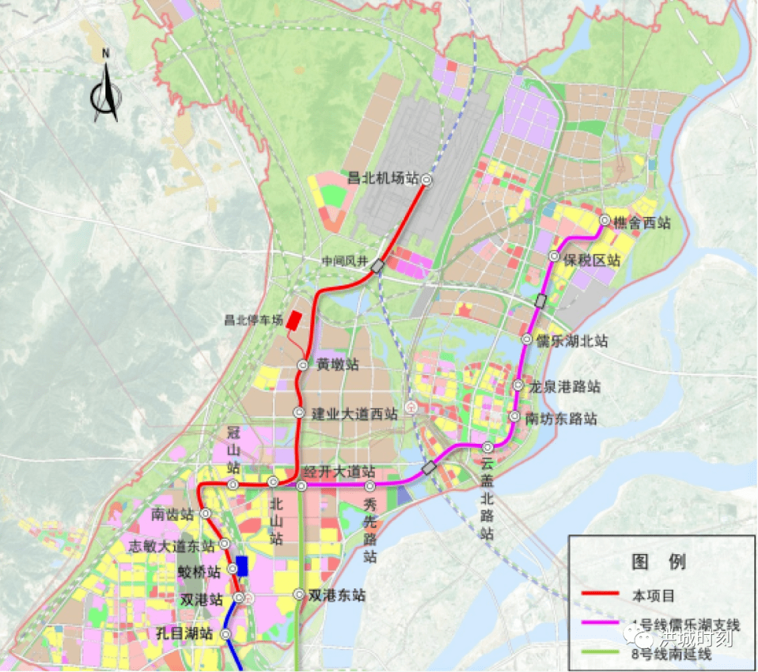 8個站點詳細位置公佈南昌地鐵1號線北延環評公示拆分8號線儒樂湖支線