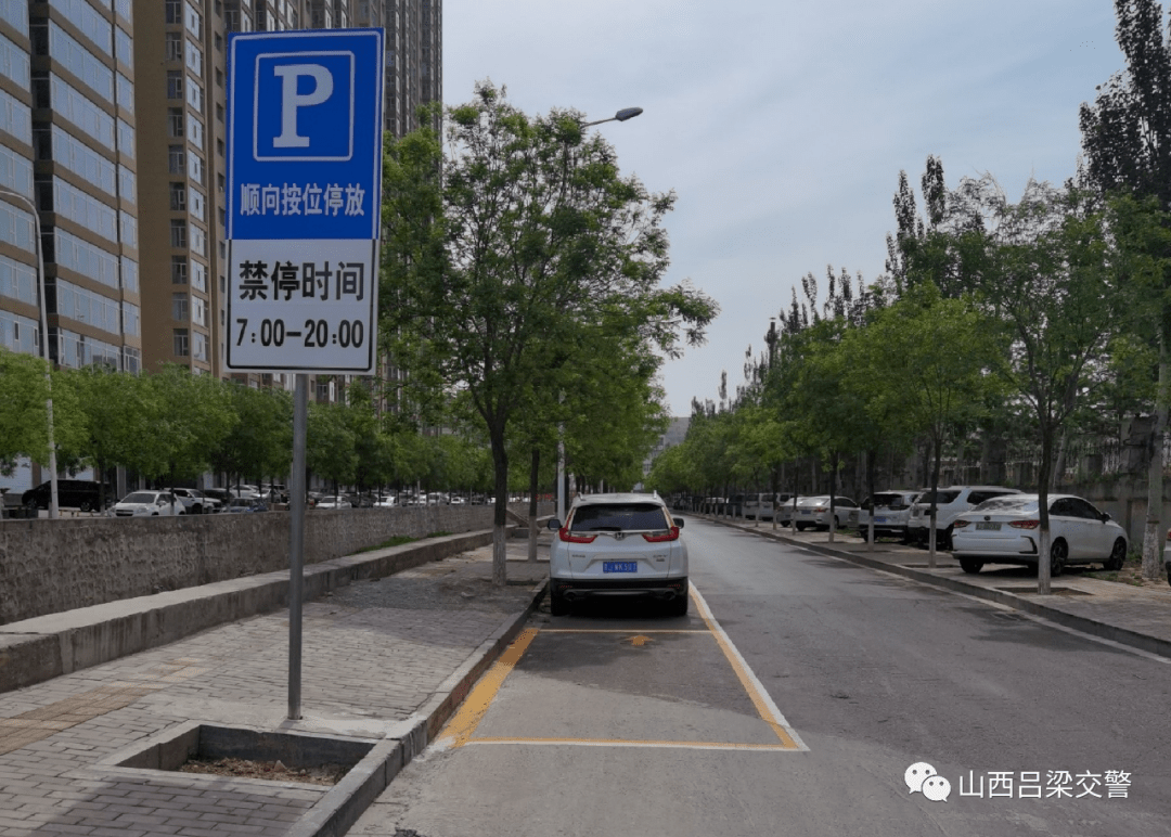 第二類白鑲黃虛線,帶有黃色指示箭頭,停車區域兩端有標誌牌提示3,臨時