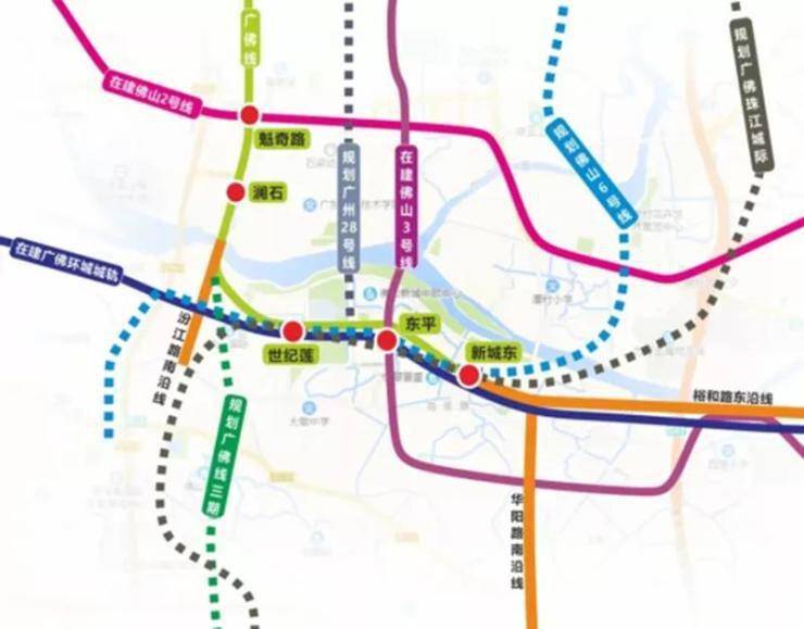 更是位居广佛线三期(规划),6号线一期(规划)以及广佛环线(在建)交汇处
