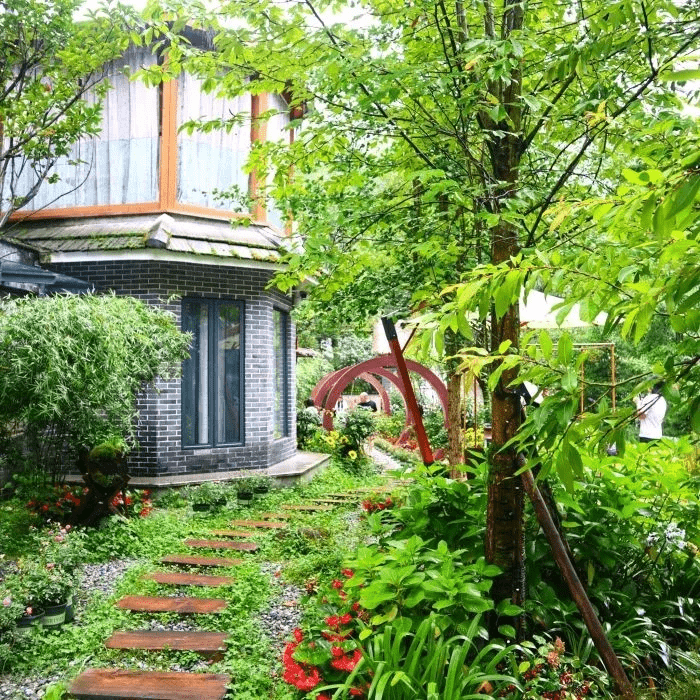 成都高铁05h青城山这座刷爆小红书抖音的网红民宿丨半山归墅