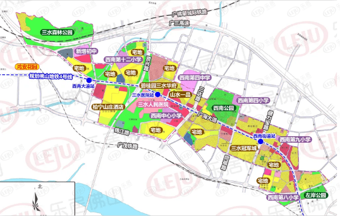 建成通車後,從項目可坐地鐵直達南海博愛湖,佛山西站,綠島湖,禪城中心