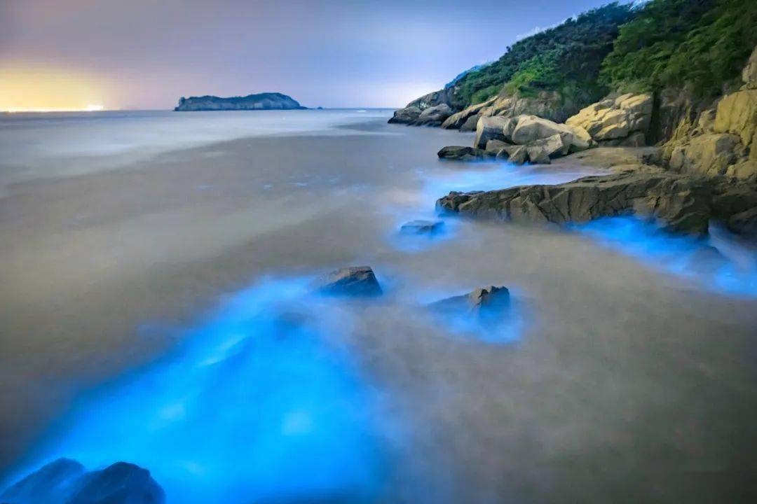 蓝眼泪星河日出黄昏沙滩有了这些嵊泗初夏的每一天都是520