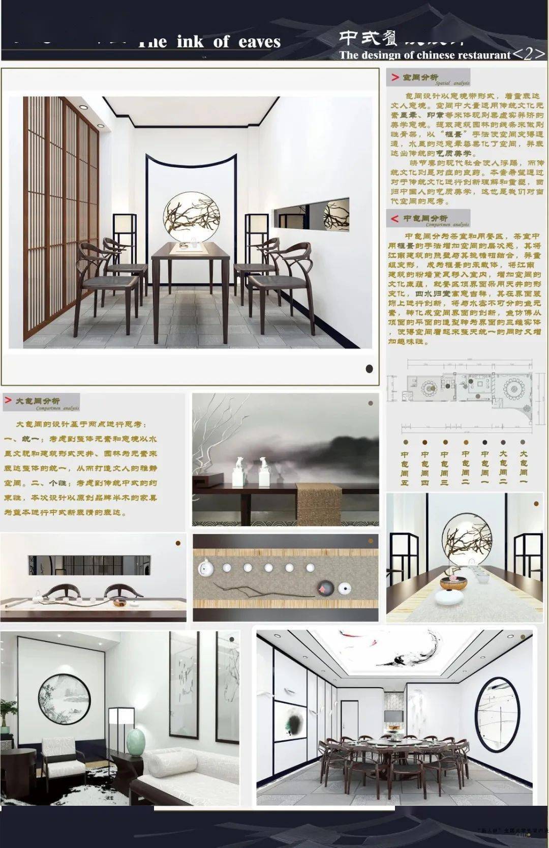 【获奖作品选播】往届“新人杯”全国大学生室内设计竞赛餐饮空间设计获奖作品（中篇）_院校