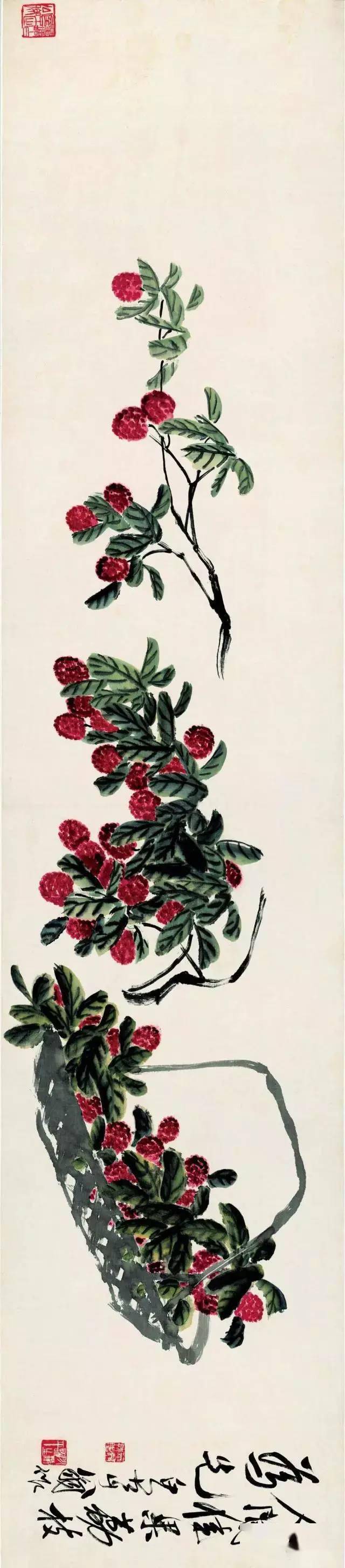 罕见的齐白石长卷巨幅花鸟画精美