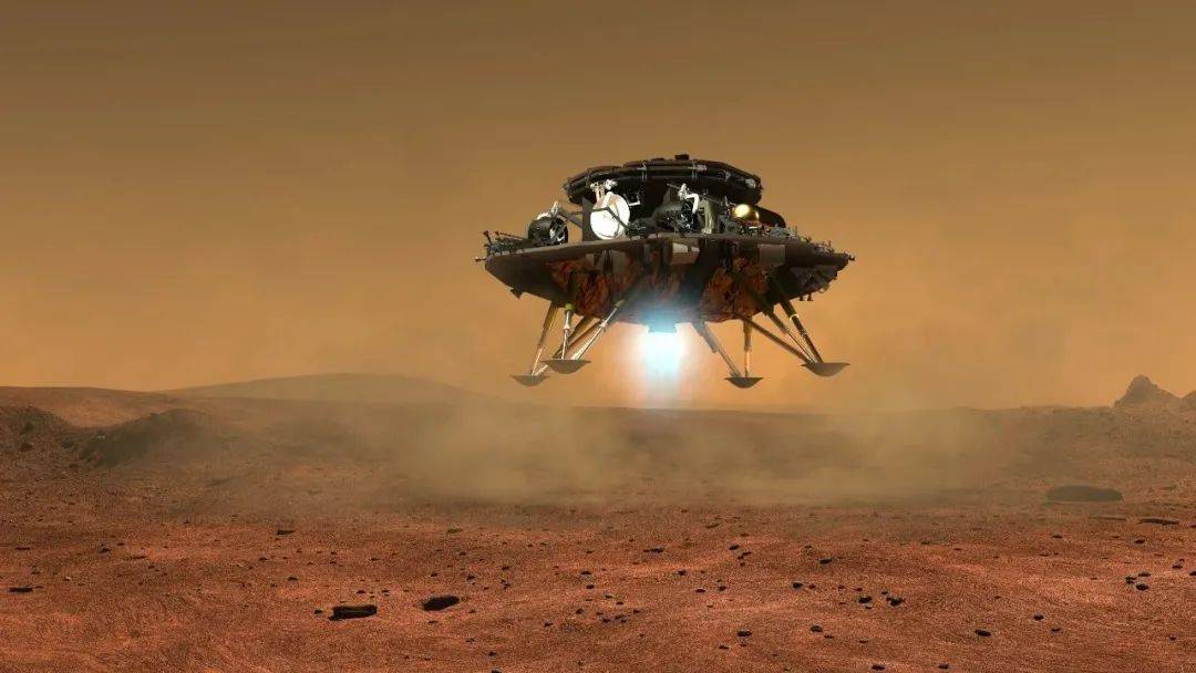 祝融号已到达火星表面传回最新影像