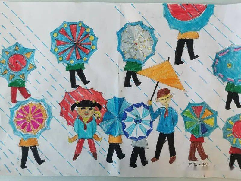 心理健康心理健康月彩笔画童心心理健康主题绘画展