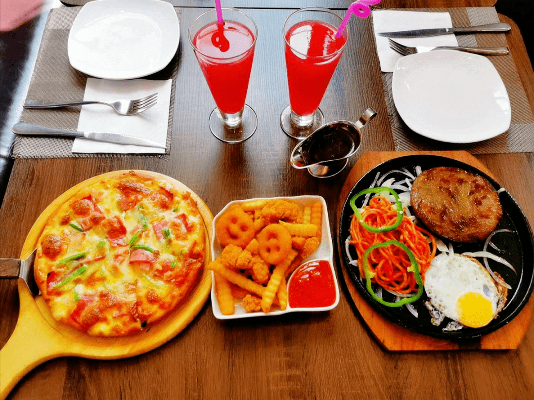 海悦天地人气西餐菲力牛排双人餐限时599元抢牛排嫩到爆汁更有披萨