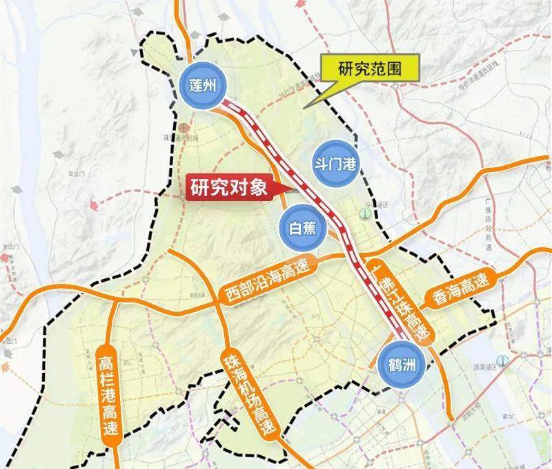斗门将建25公里快速路与高铁共线鹤洲北六乡莲洲片区