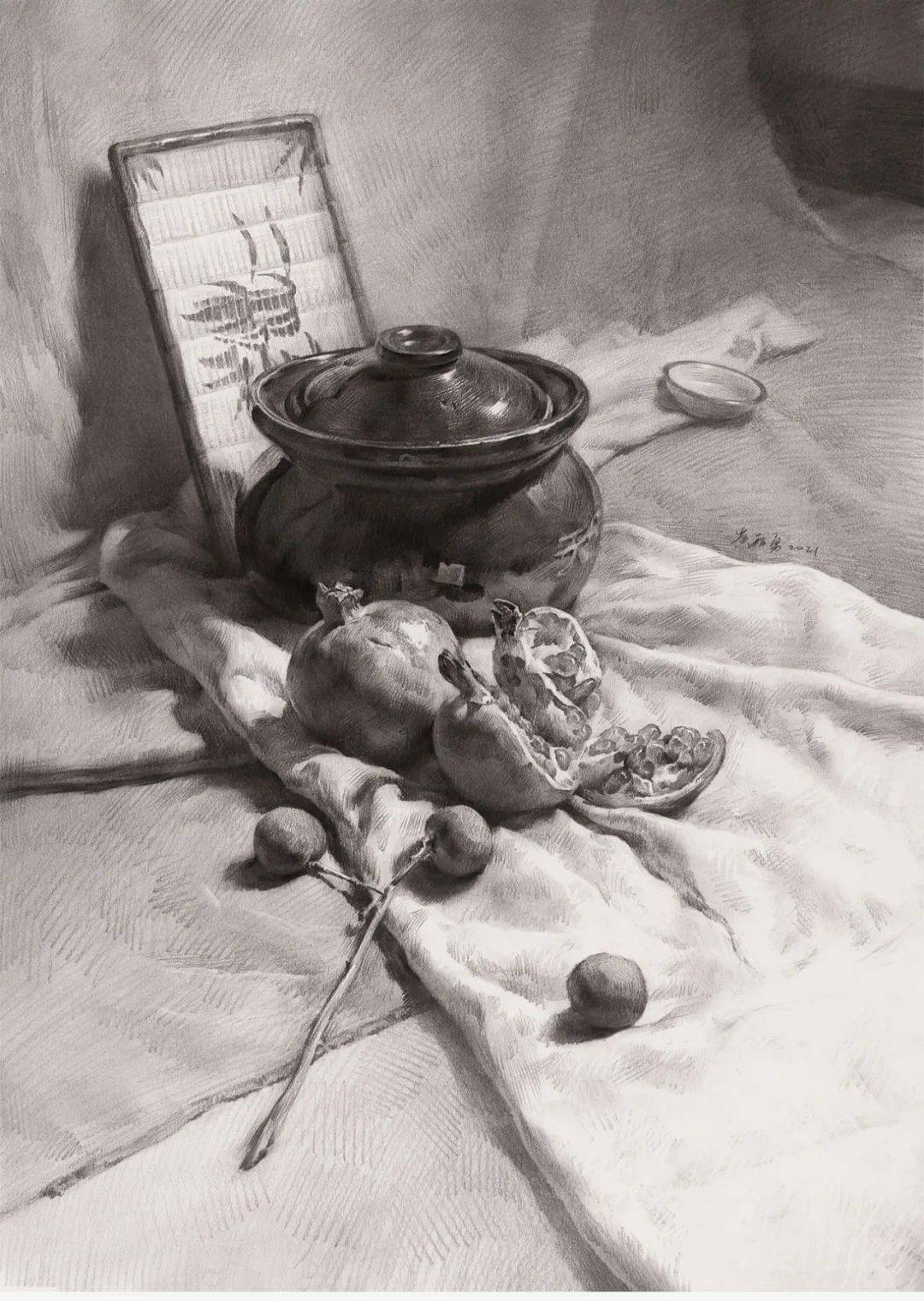 黄智勇联考状元素描静物体系由简入繁循序渐进注重观察与尊重传统绘画