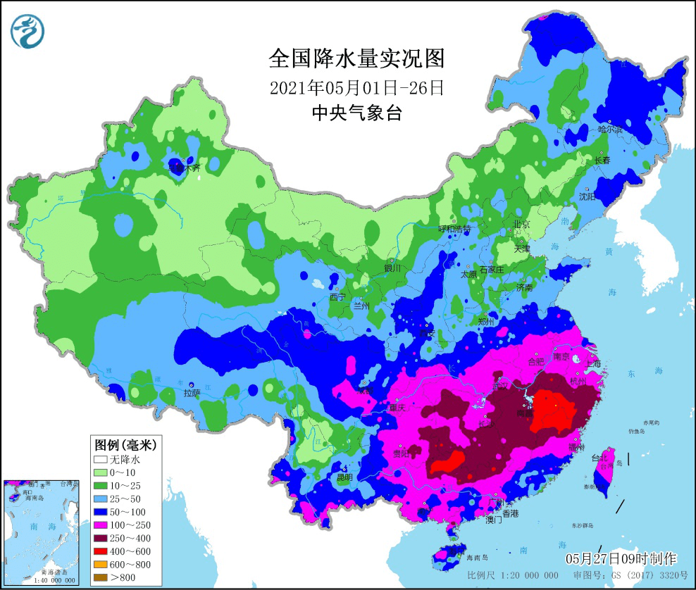 南方八省市5月雨量超同期 江南5月底雨水仍多 降雨