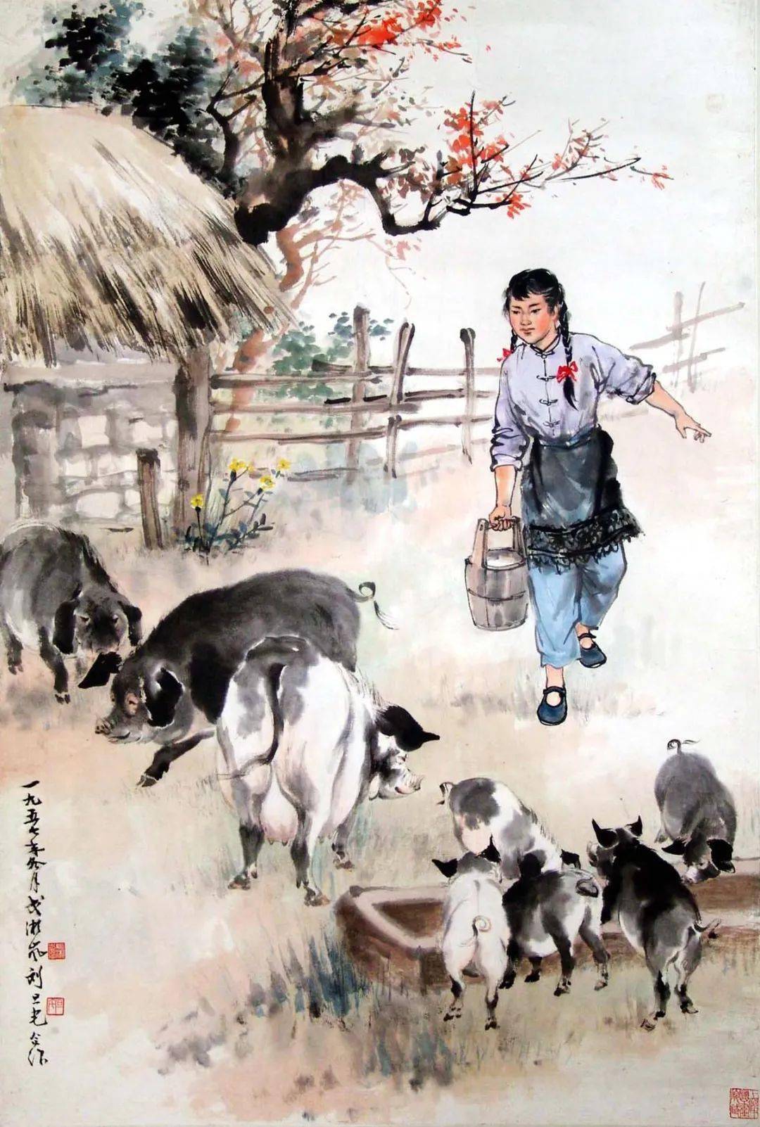 上海中国画院在成立初期组织成立了人物,山水,花鸟三