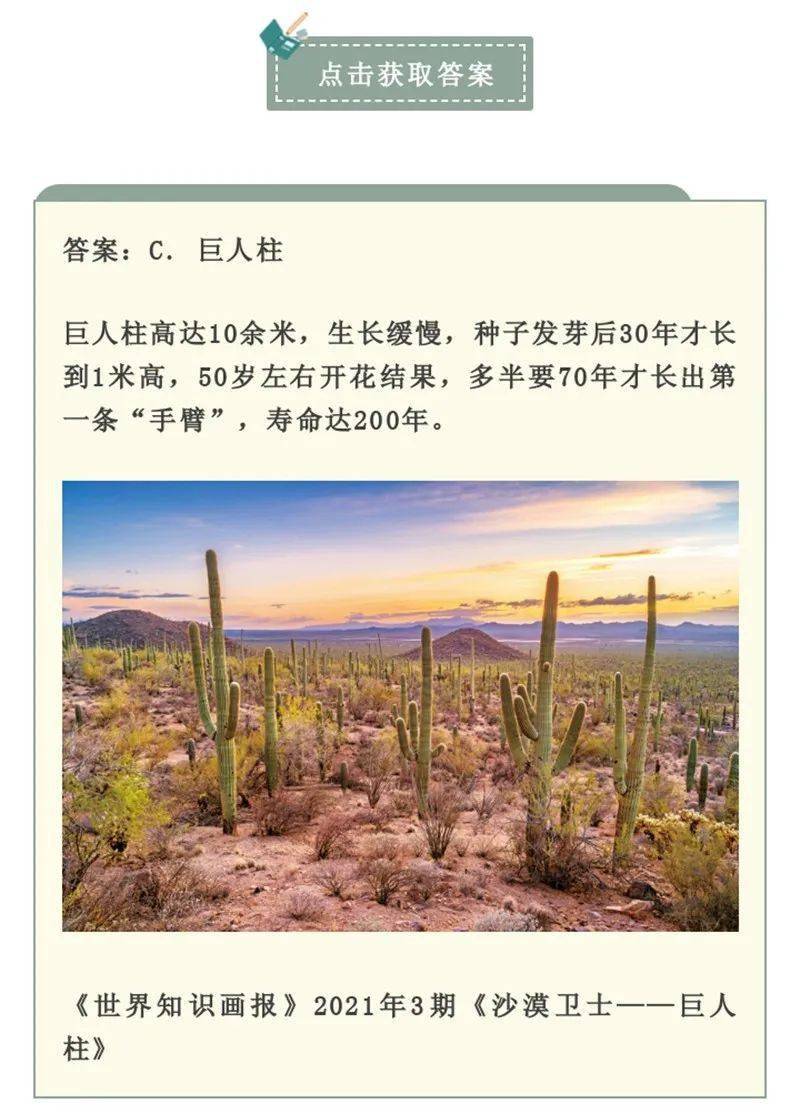 画报有奖问答46全球最高大的仙人掌科植物是朗姆酒的诞生地是