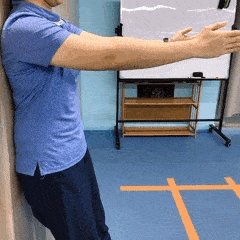 如何拉伸肩胛肌肉 8806bd7b53614887804ada3a4a60a7d8.gif