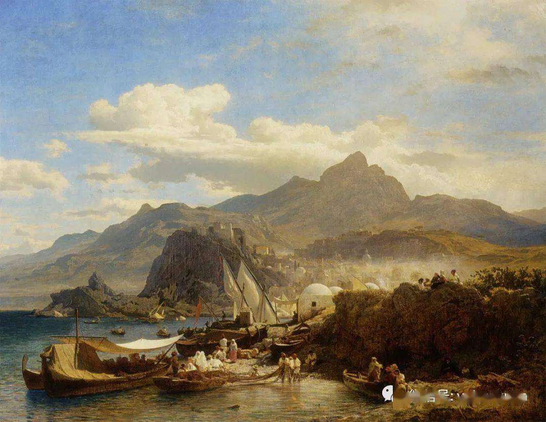 油畫風景欣賞——andreas·achenbach_浪漫主義