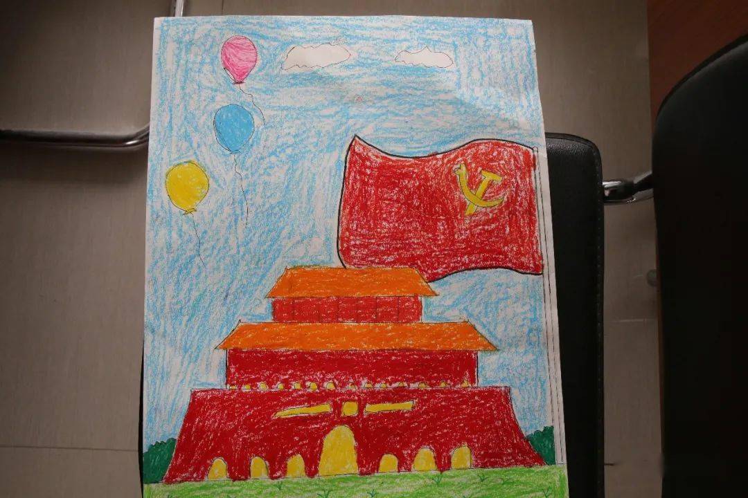 小学生红色基因手绘画图片