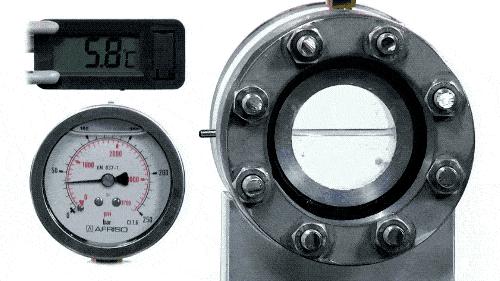 大家可以围观一下二氧化碳变成超临界流时,气体和液体二氧化碳之间的