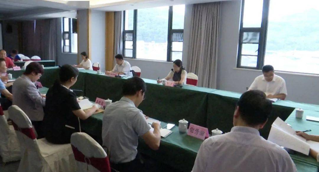 座谈会上,县领导卓昌旭,余榕梅,李晓霞,陈泽霖分别汇报了第十三届海峡