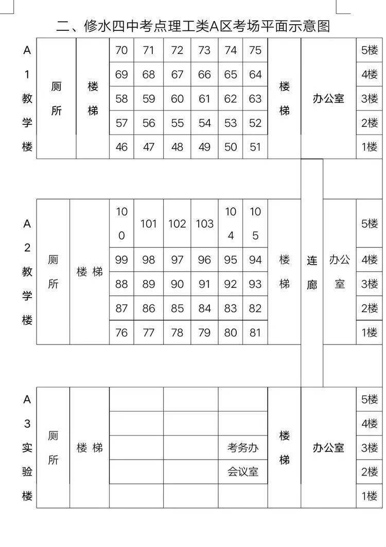 2021年高考来了带你提前熟悉修水四中考点考场