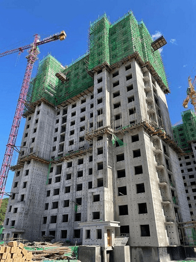 河北建工集团承建的鹰手营子矿区北马圈子棚户区改造项目住宅楼全部