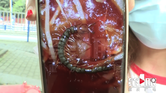 半夜惊魂女子点外卖吃出蜈蚣