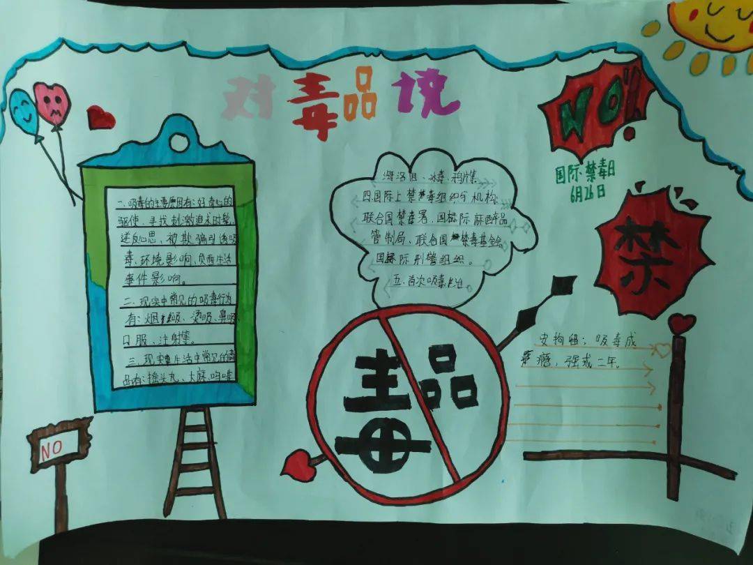 禁毒宣传快来欣赏手抄报书法作品吧