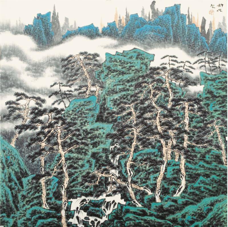 许俊山水画欣赏