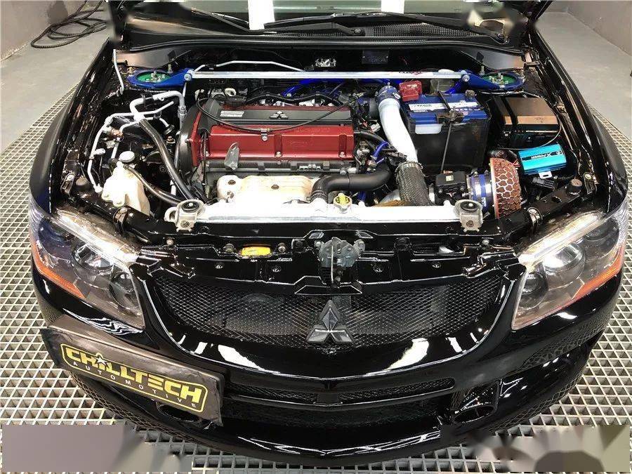 三菱evo9代美容大整备粤a正规手续evo9车主却忘了照顾酷乐整备