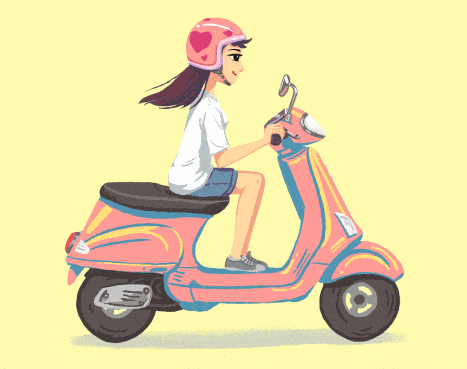 骑上我心爱的电动车.