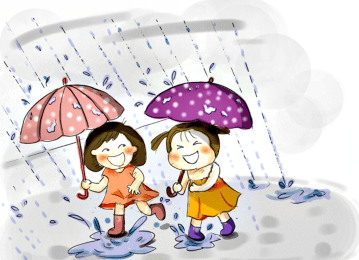 大雨和小雨卡通图片图片