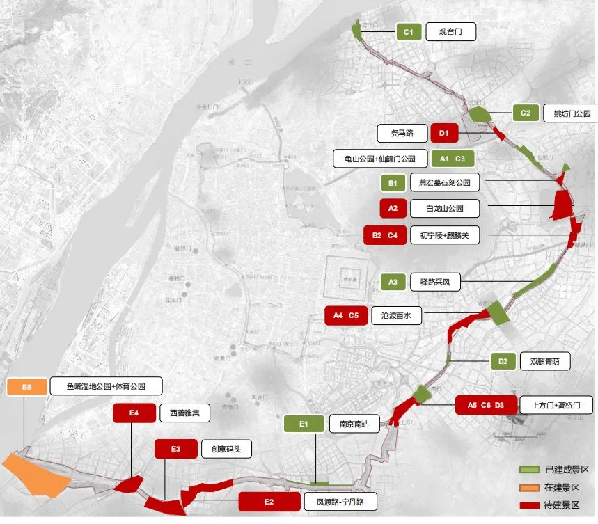 南京這個百里風光帶已建成8大景區