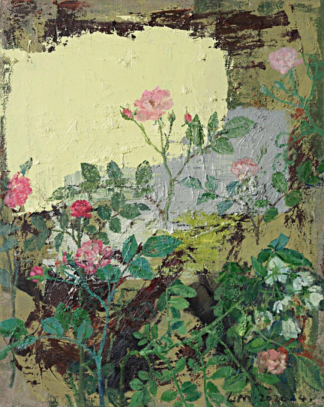 花鸟图no.2 罗敏 布面油画 50cm 2019-2020年