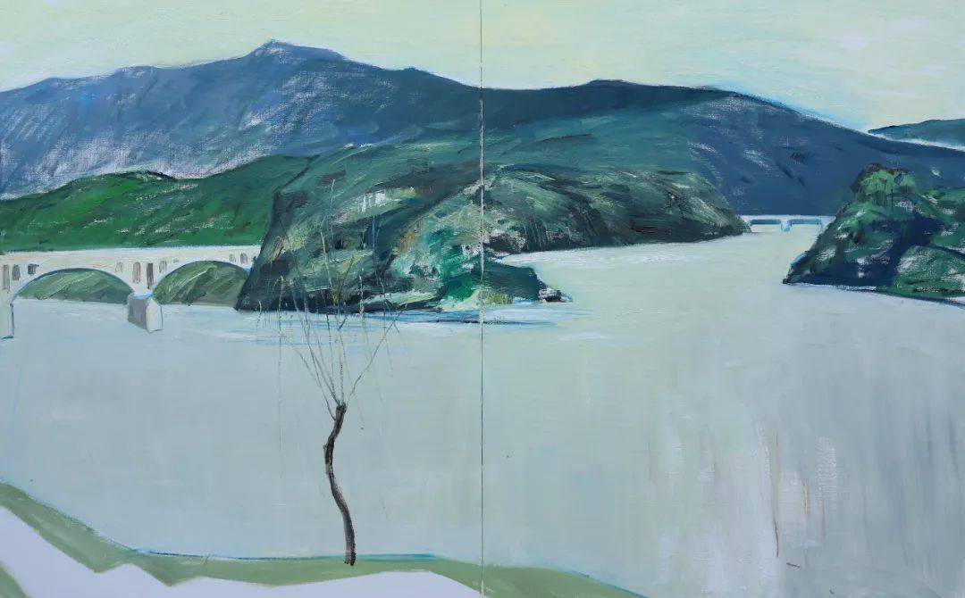 王辉 《浏阳河》王琨《两棵大树》石强 《红房子的院子》画家们汇聚一