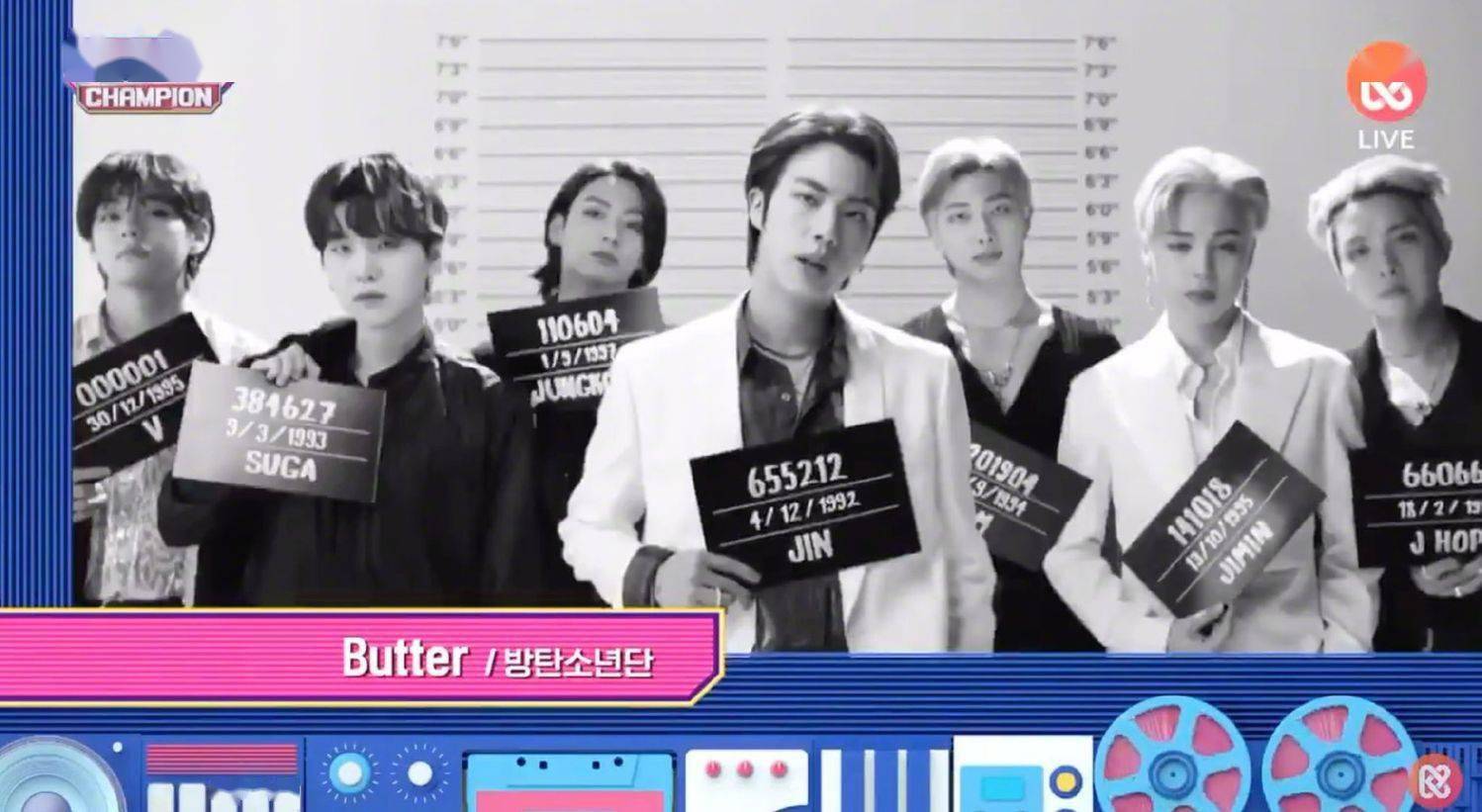 防弹少年团《butter》摘得本周冠军秀一位