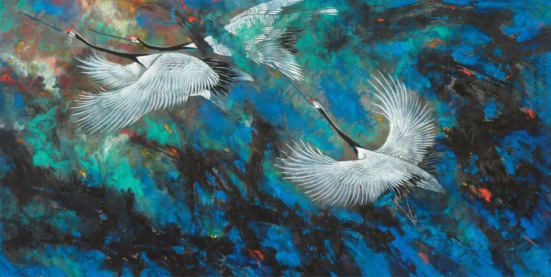 赵治平 小康社会·自然生态(组画 1)高建胜 春暖华西赵震 月夜江村浦