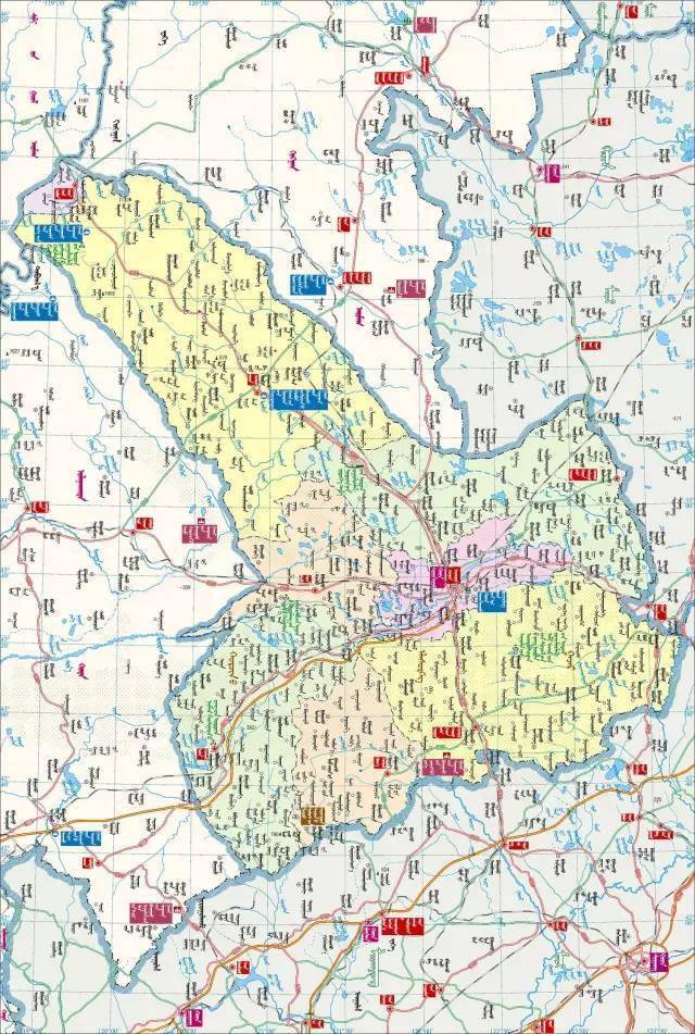 内蒙古12盟市蒙古语地图太实用了赶紧收藏