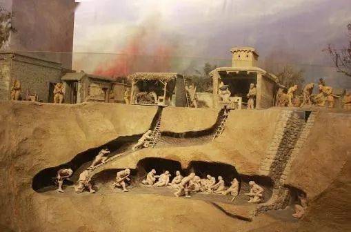 地道模型图据统计,自地道挖成到抗战胜利两年时间里,战地军民用子弹壳