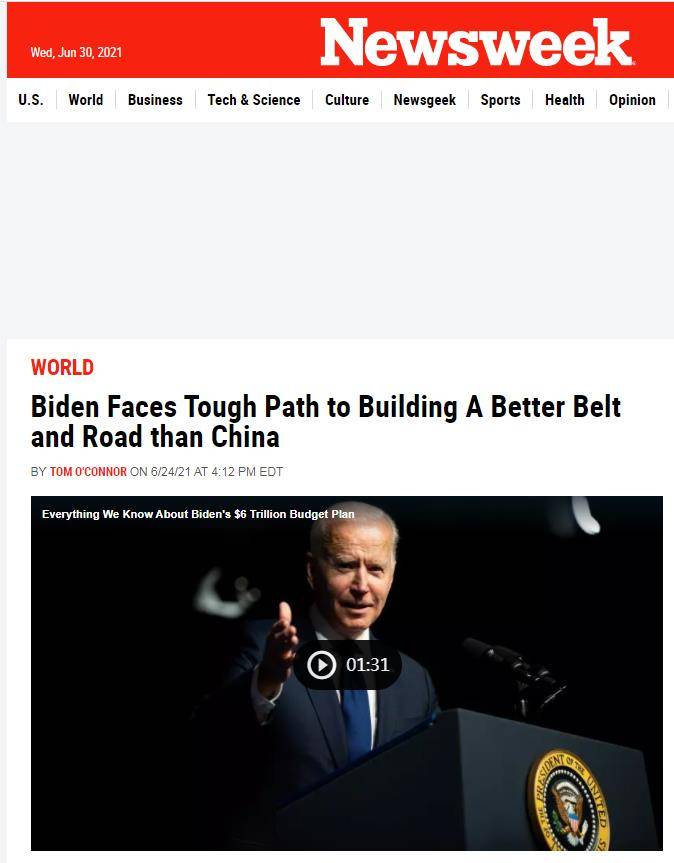 Better|Experts and officials worry about Biden's ＂Build Back Better World Initiative＂ : U.S. media