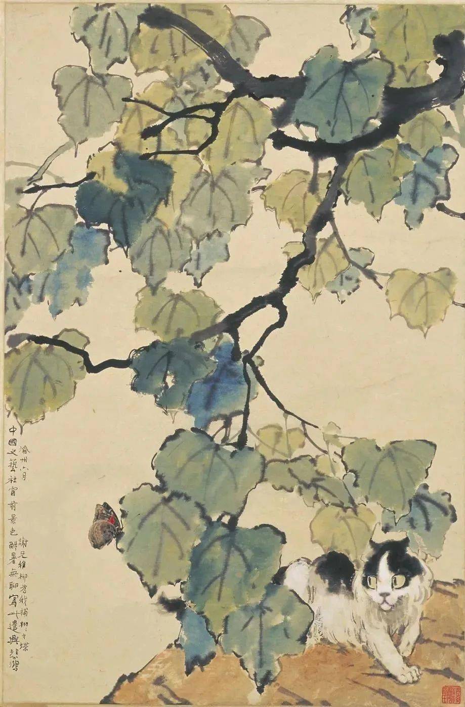 徐悲鸿的小花猫，画的真好！_搜狐网