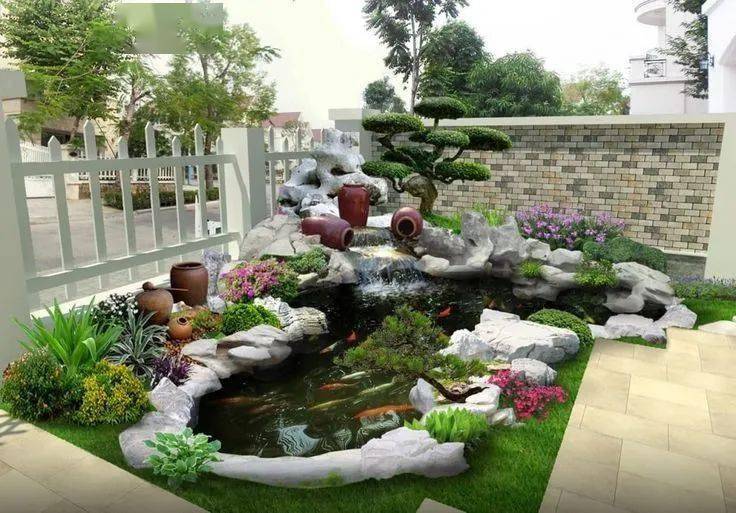 40平小院子设计带水池图片