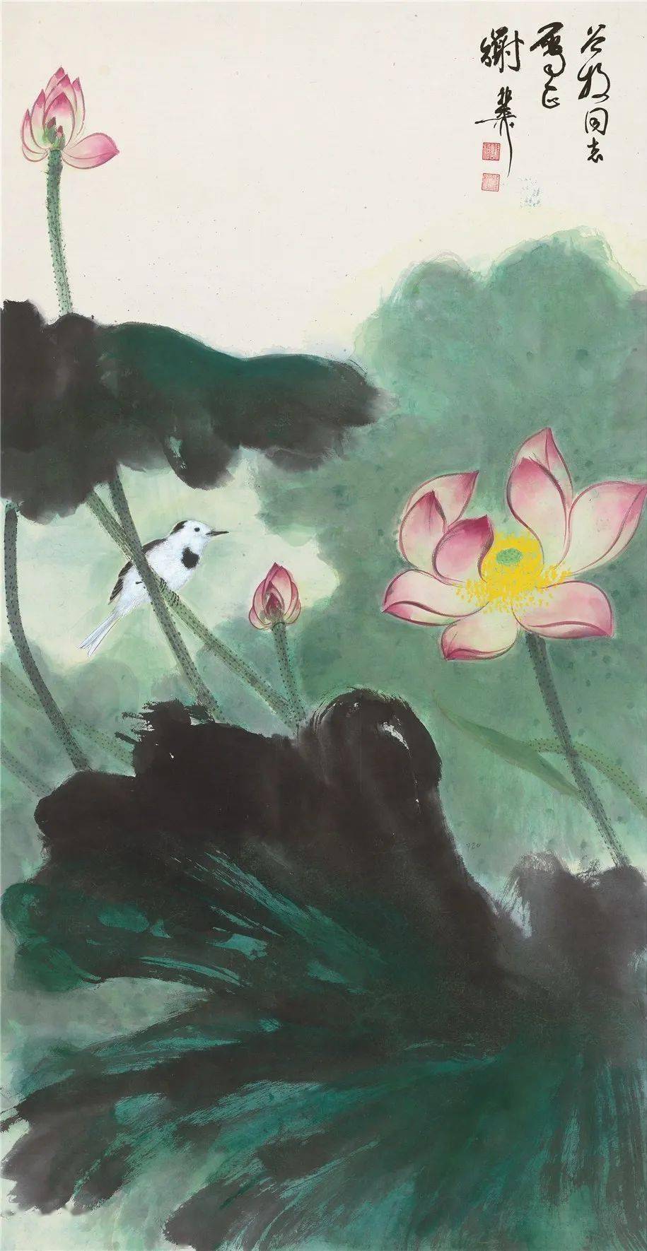 谢稚柳的荷花，美翻了！_搜狐网