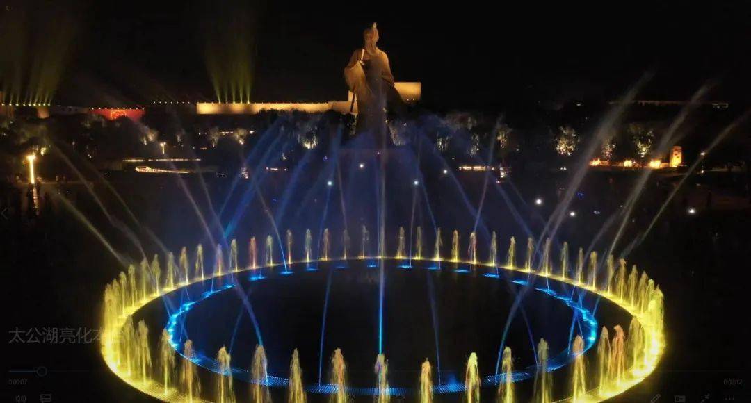 2000开始每晚2次淄博又一公园音乐喷泉来了