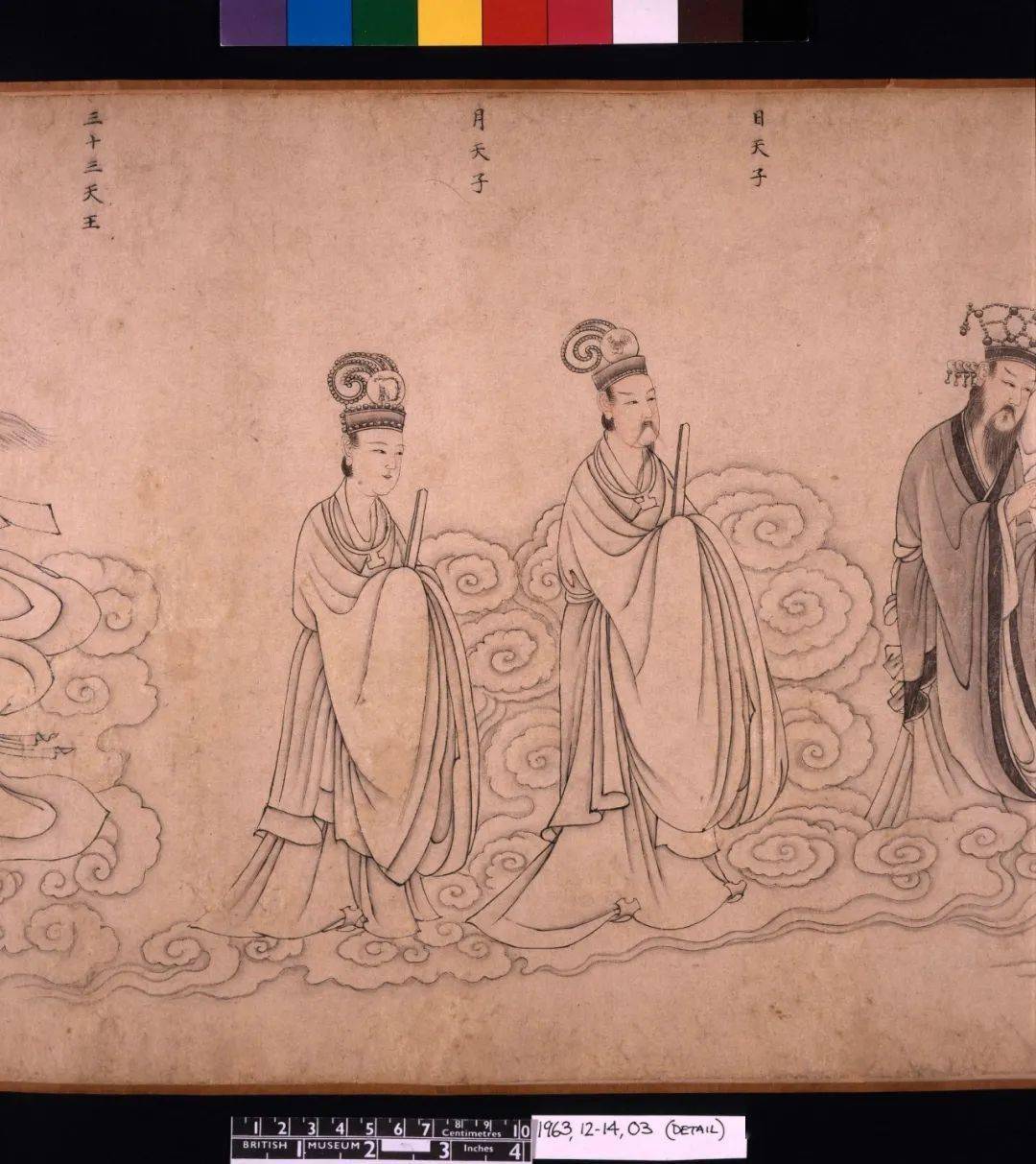 华严法会明代托名李公麟白描长卷华严经变图