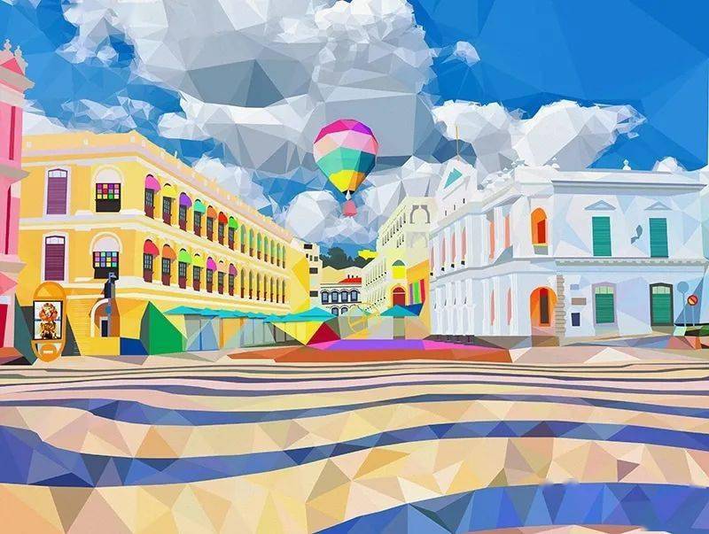 展览简介纸材工程师林荫生透过"低多边形"手法,以澳门节庆传统,城市