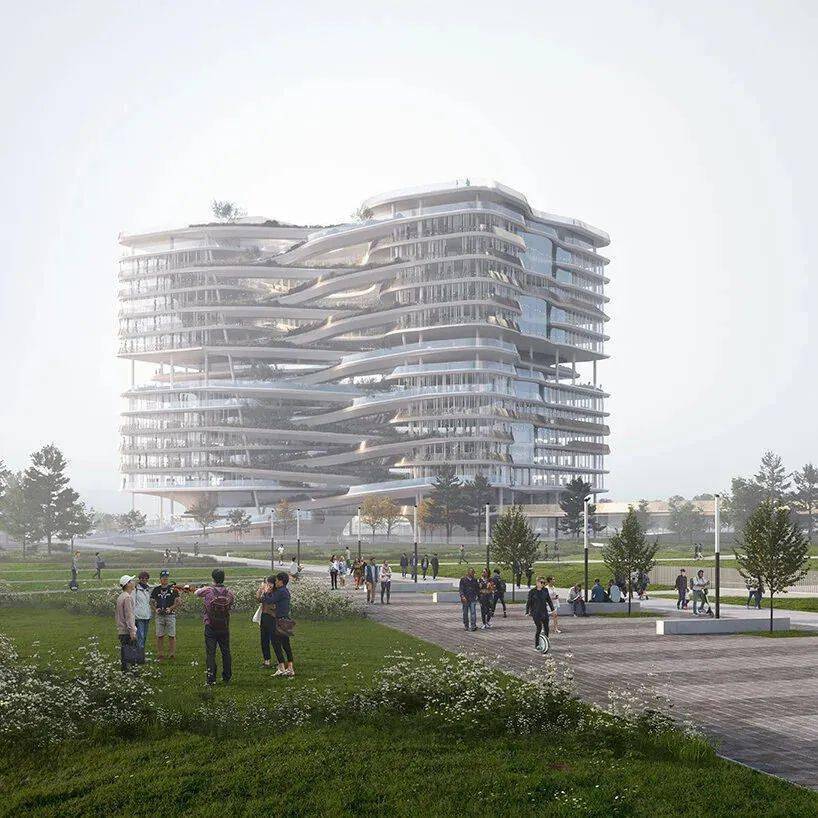 nbbj新作丨韩亚银行新总部设计方案_建筑