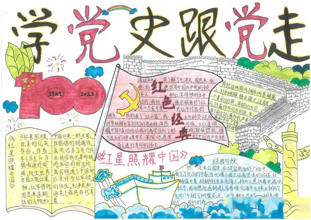 从小学党史,永远跟党走——手抄报征集活动获奖名单出炉,用文笔为祖国