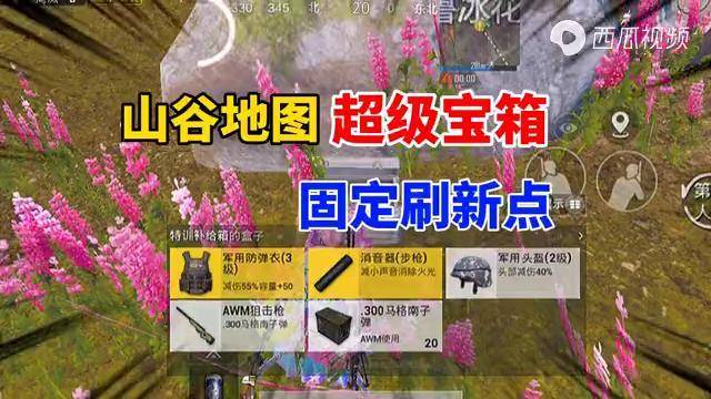 和平精英新版山谷地图八处宝箱刷新位置每一处都有高级物资