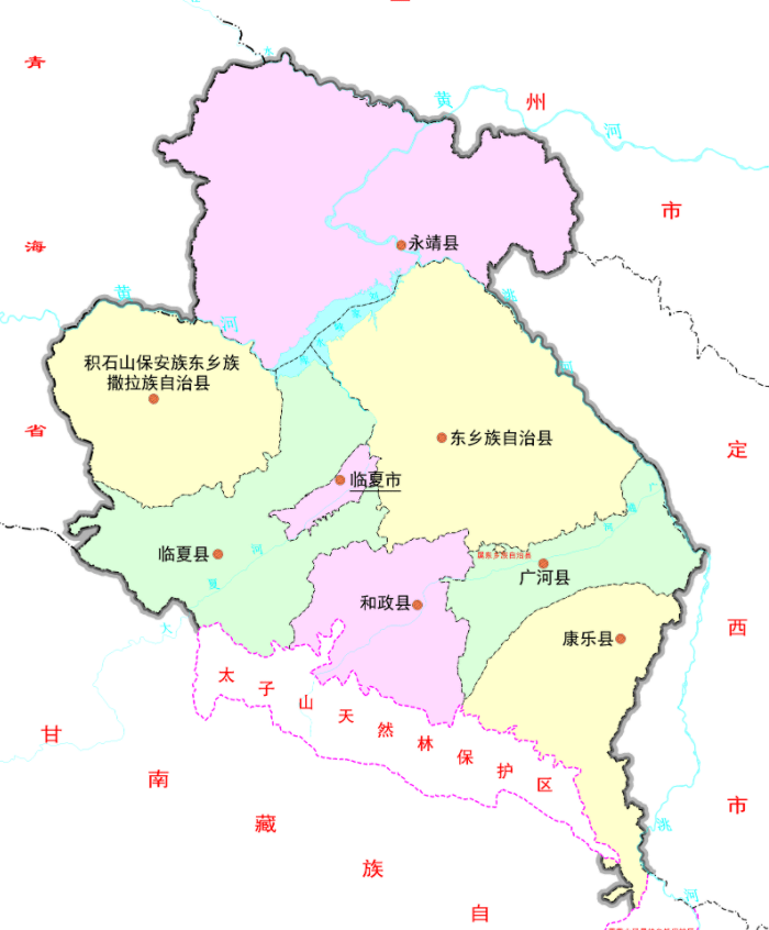 临夏地理位置图片