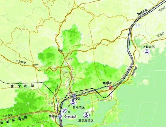 福州都市圈综合交通体系规划图曝光温福高铁在霞浦设站