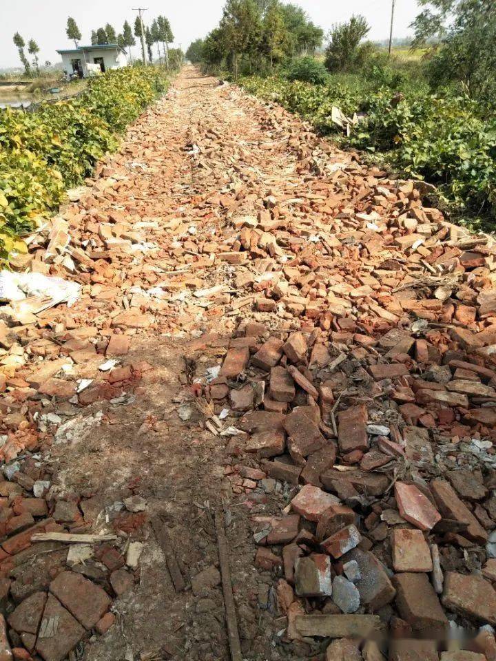 【协和一生产队因地制宜,用拆房留下的砖渣垫路基,减少成本】为推动