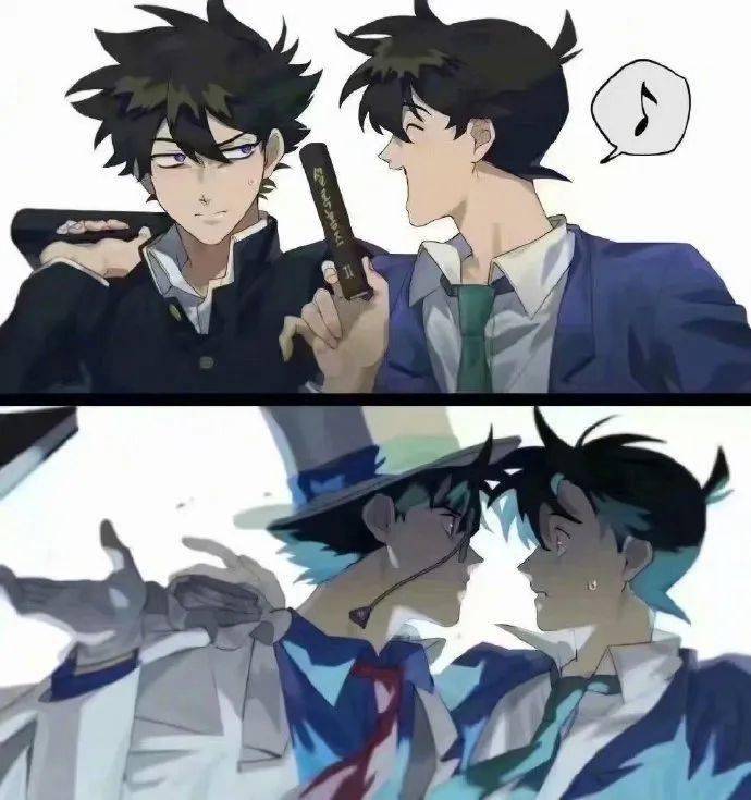 工藤新一vs怪盗基德这两人都太帅了